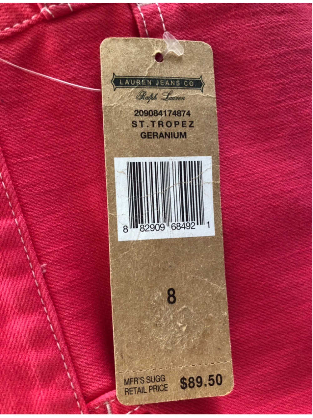 Lauren Jeans Co St Tropez Straight Leg Stretch Denim Jeans NWT Ralph Lauren - Picture 7 of 12